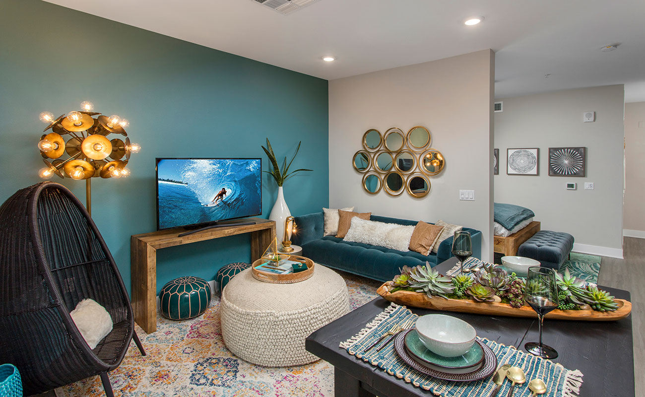 Apartments Irvine CA-The Royce Bedroom - Living Area